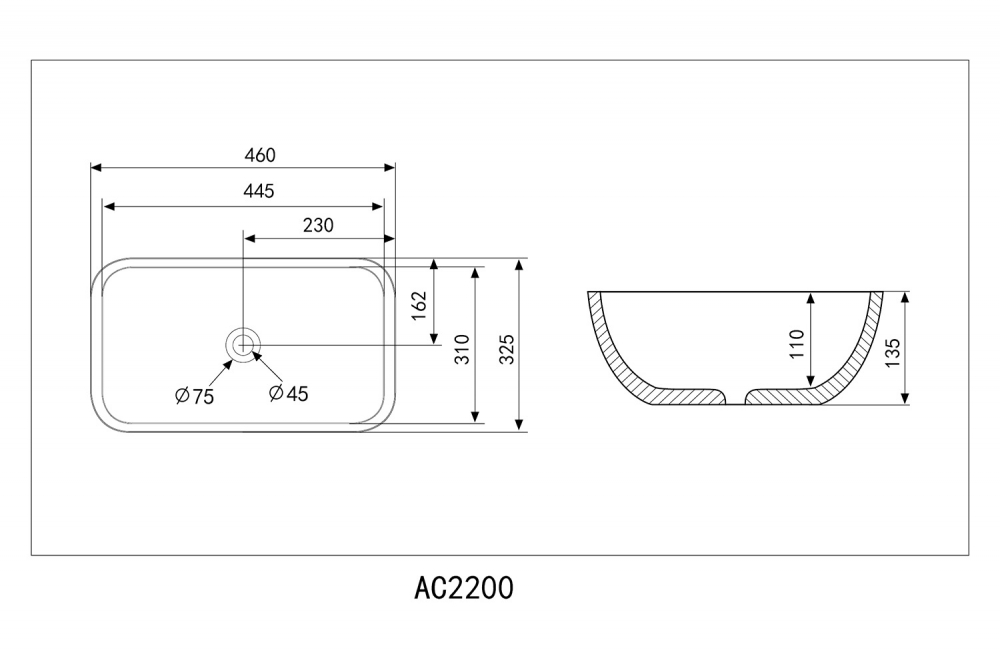 �������� ��������� ABBER Rechteck AC2200MMG ������ �������