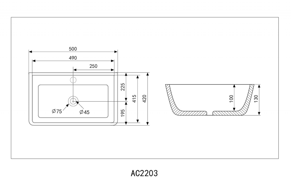 �������� ��������� ABBER Rechteck AC2203 �����