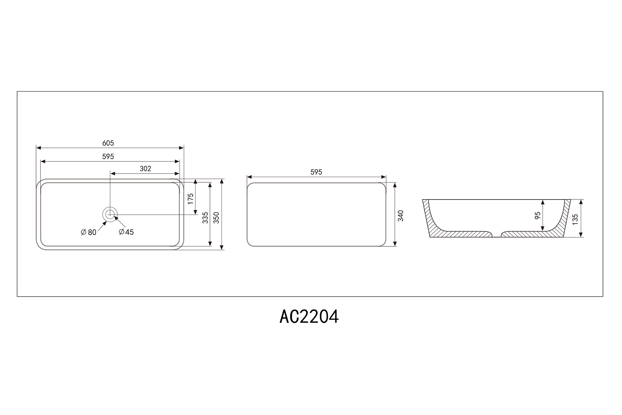 �������� ��������� ABBER Rechteck AC2204 �����