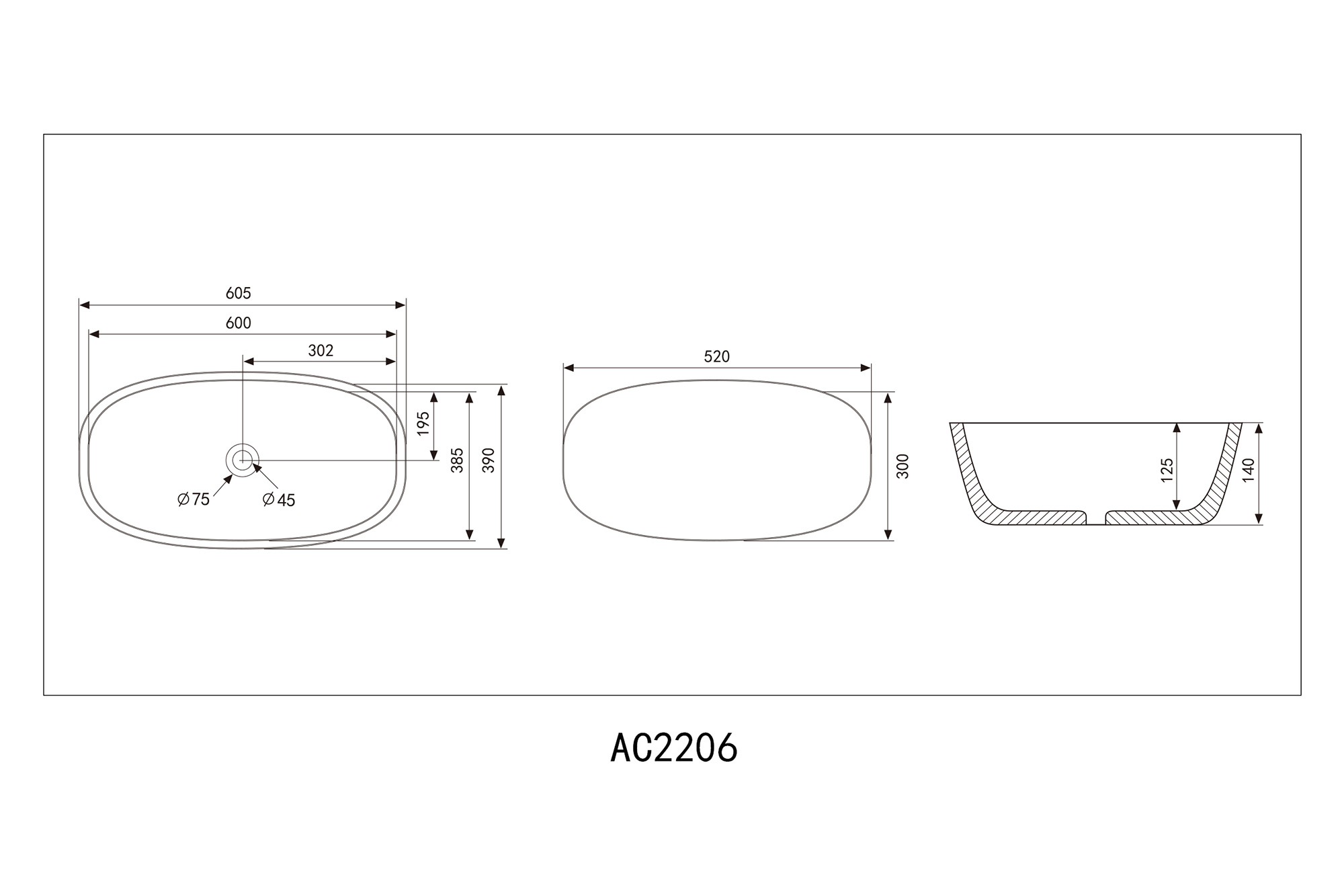 �������� ��������� ABBER Rechteck AC2206MG ����� �������