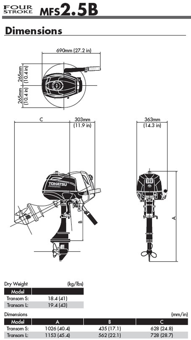   Tohatsu mfs 2.5 b