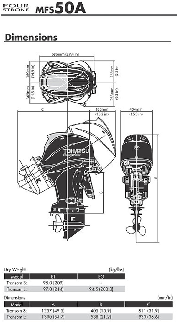   Tohatsu mfs 50 a etl   