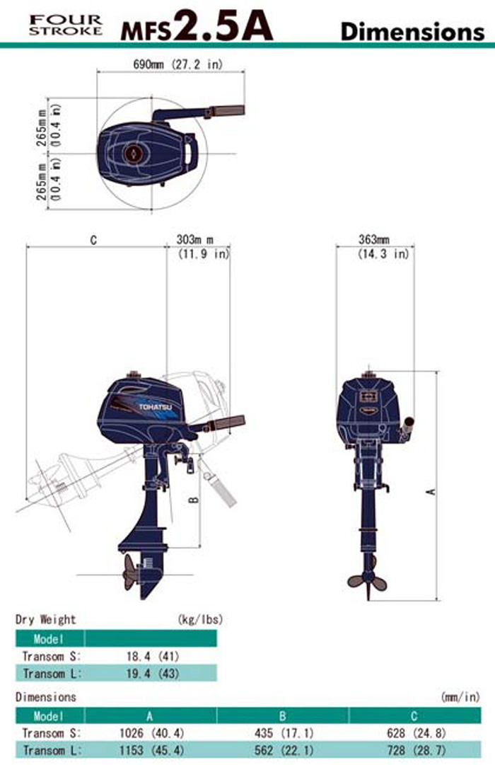  Tohatsu mfs2.5 a