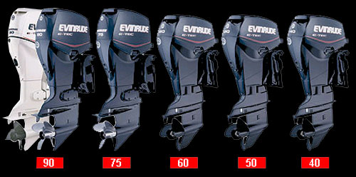 модельный ряд Evinrude от 40 до 90 л.с.