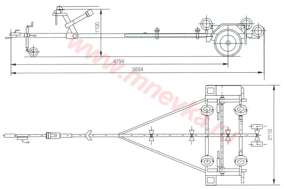 Как сделать легковой автоприцеп чертеж